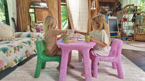 Customer photo review of Confetti Children's Table & Chair Set