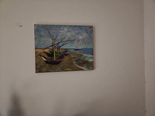 Customer photo review of Fishing Boats on the Beach, Van Gogh Painting