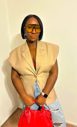 Customer photo review of Skater Skinny Waistcoat