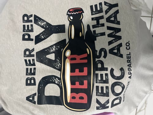 Customer photo review of BEER A DAY TEE