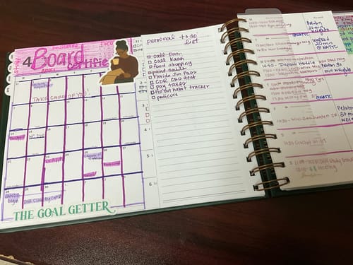Customer photo review of 2025 MINI Horizontal Weekly Planner, Evergreen