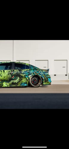 Customer photo review of CUSTOM 2-PIECE BLACK DEEP DISH FORGED WHEELS: RV-T081