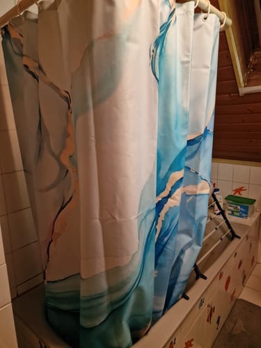 Customer photo review of Foto-Duschvorhang mit eigenem Motiv gestalten – Maßanfertigung
