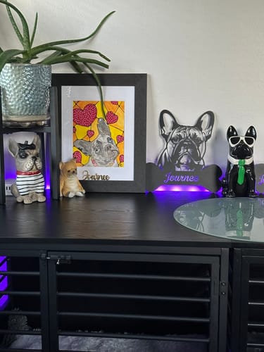Customer photo review of Custom Metal French Bulldog Wall Art - Metal Dog Breed Sign - 20+ Color Options - Up to 46"