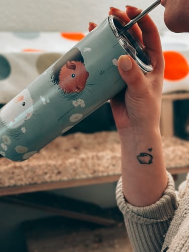 Customer photo review of Trinkflasche - Frühling mit Meerschweinchen