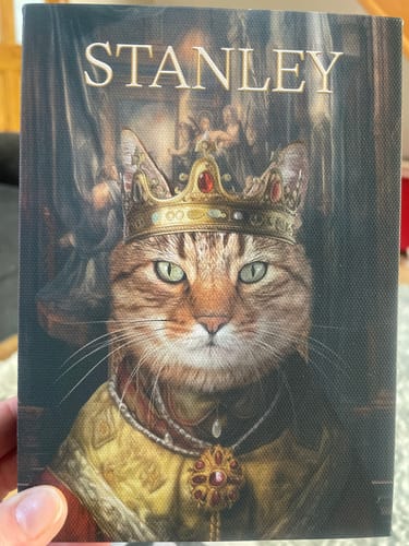 Customer photo review of The Spoiled Prince – Custom Pet Canvas