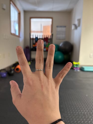 Customer photo review of Healing Is Not Linear Self Love Highs And Lows Wave Ring