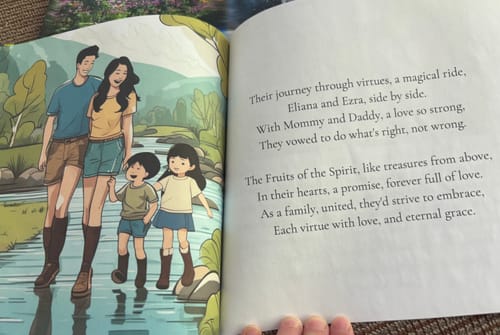 Customer photo review of Eliana and Ezra's Journey Through the Fruits of the Spirit