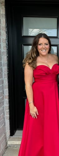 Customer photo review of Sybil Gown by ML Monique Lhuillier - RENTAL