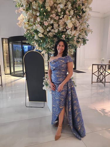 Customer photo review of Beatrice Gown by Nicole Bakti - RENTAL