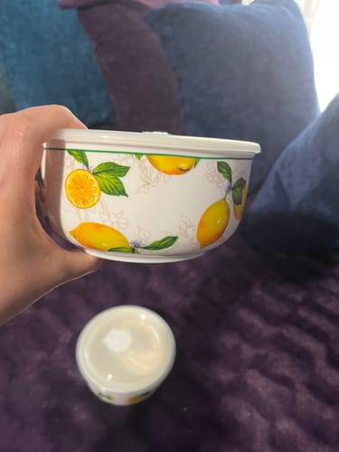 Customer photo review of Lemon Garden Storage Bowls with Vented Lids Set of 2