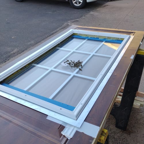 Customer photo review of Grills Between Glass 9 Lite Glass and Frame Kit (Half Lite)