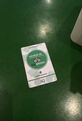 Customer photo review of RATECARDS™ - Tripadvisor Review Card