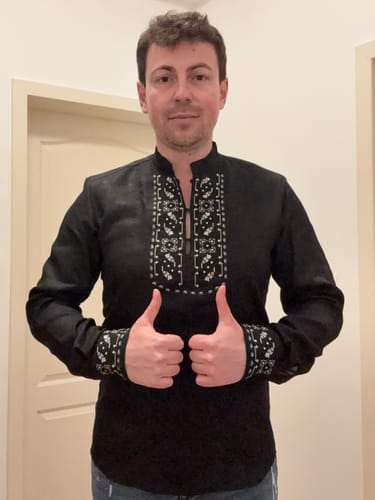 Customer photo review of Ленена риза с маншети "Защита"