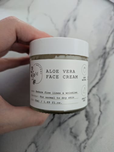 Customer photo review of Aloe Vera Face Cream