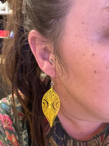 Jo T. review of Henna Tattoo Dangles Hypoallergenic Earrings for Sensitive Ears Made with Plastic Posts image 1 out of 1