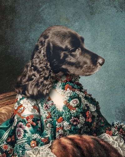 Customer photo review of The Flower Lady - Custom Pet Canvas
