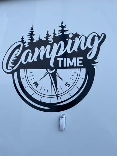 Customer photo review of Camper Time Aufkleber