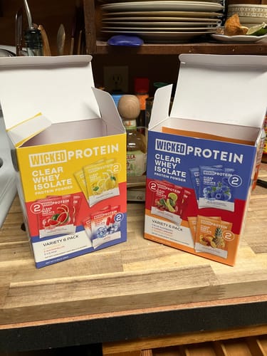 Customer photo review of WICKED Protein Powder Sampler Bundle Deal (PRE ORDER)