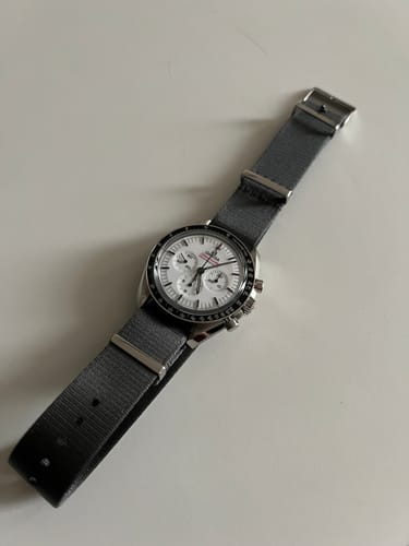 Customer photo review of Admiralty Grey Nylon Watch Strap