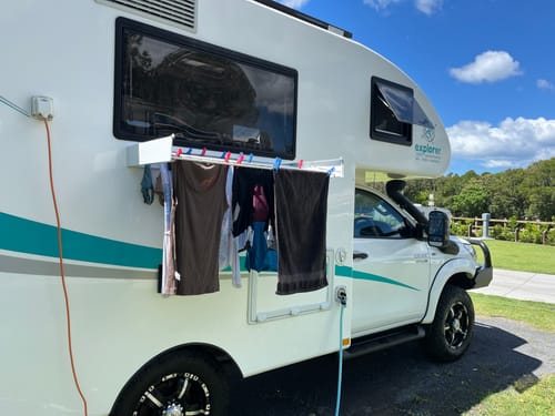 Customer photo review of Caravan Wall Mounted Drying Rack - Foldable Indoor and Outdoor