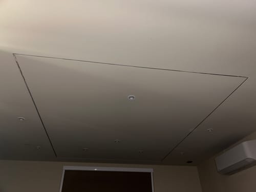 Customer photo review of 2 Meters Trimless 12MM Wide Plaster-In Aluminum LED Profile Channel with Frosted Diffuser & Accessories for LED Strip Lighting