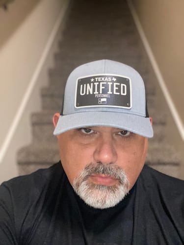 Customer photo review of Texas Blackout Plate Hat