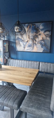 Customer photo review of Glowing Marble Canvas Print