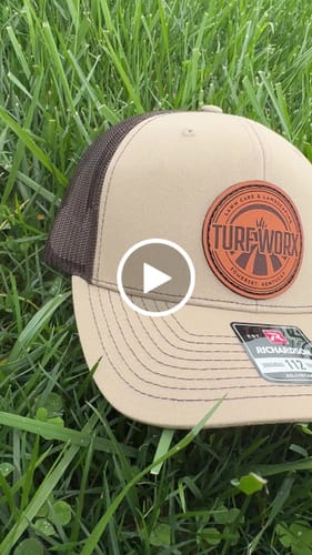 Customer video review of Custom Leather Patch Hats Richardson 112 Laser Engraved