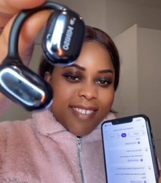 Customer photo review of AI Translator Earbuds