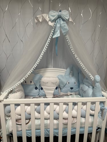 Customer photo review of Crib Set "Blue Elephant"
