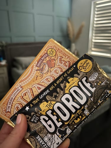 Customer photo review of The Geordie Bar double chocolate and caramel filled bar 145g