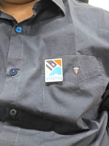 Customer photo review of Customized Magnetic Badge | Wear Your Brand | PrintMine.in