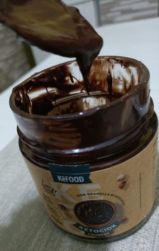 Customer photo review of KETOCIOK CRUNCHY 250G CREMA CON GRANELLA NOCCIOLE E CACAO SENZA ZUCCHERO