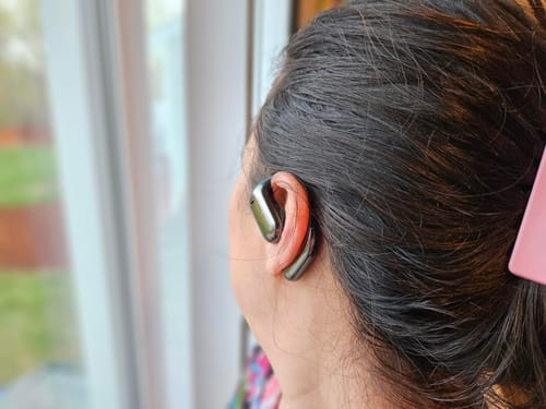 Customer photo review of AI Translator Earbuds