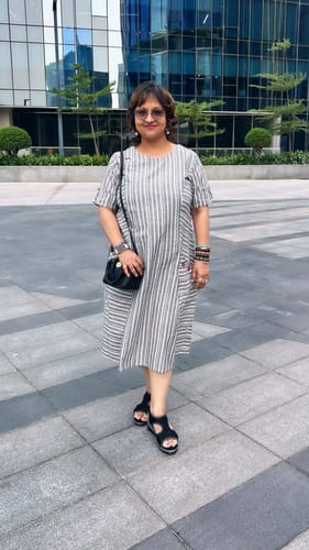 Customer photo review of Strange Beauty Cotton Midi Dress