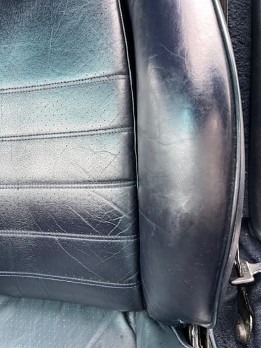 Customer photo review of Clyde's Paintable Leather Filler