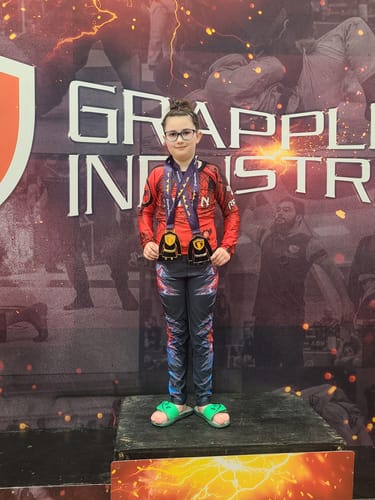 Customer photo review of The Red Rashguard Junior Long Sleeve Rashguard
