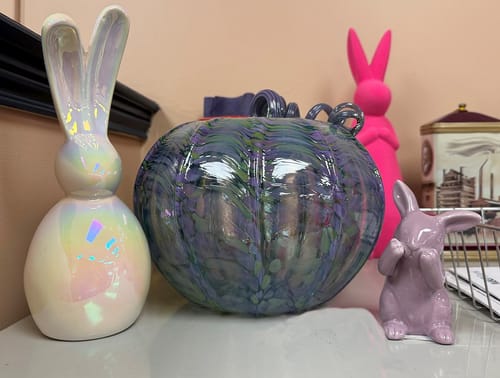Customer photo review of the Monet Lavender Fields Pumpkin with Monet Stem