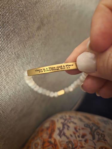 Customer photo review of Mother Of Pearl Custom Bracelet