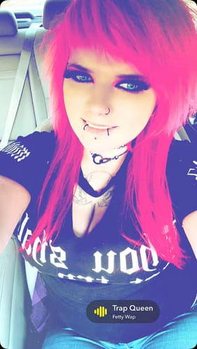 Customer photo review of Pixie Blue Prescription Colored Contact Lenses