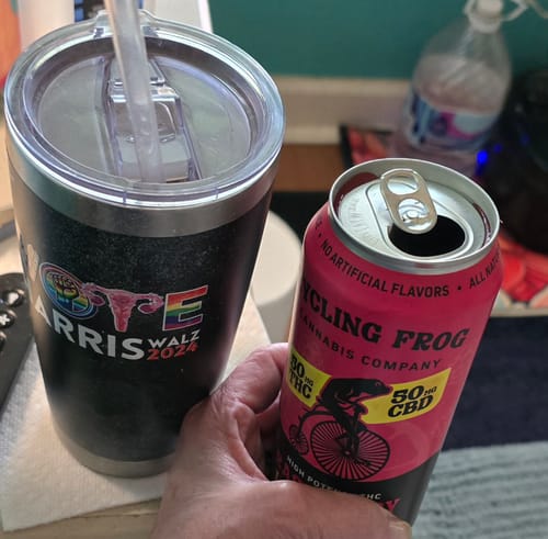 Customer photo review of Sparkling THC Raspberry Lemonade, 4pk