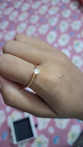 Customer photo review of Mini Solitaire Ring