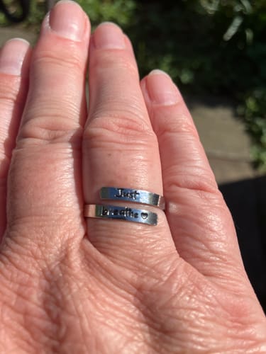 Customer photo review of Just Breathe Ring