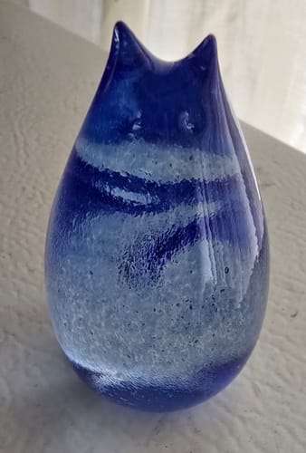 Customer photo review of Little Glass Love Cat, Blue Sky
