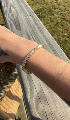 Customer photo review of Tennis Bracelet for Women Men D Color VVS Round Cut 4mm Bracelets
