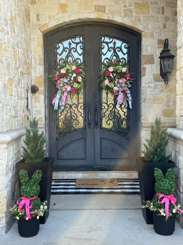 Customer photo review of Pink Peony Bliss Round Wreath