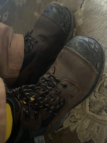 Customer photo review of Pallet Jack 6" Composite Toe Waterproof Work Boot – Brown