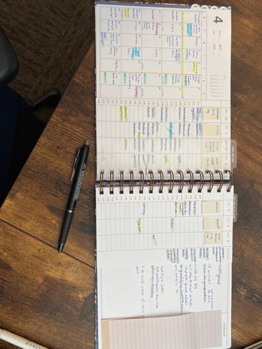 Customer photo review of 2025 MINI Vertical Weekly Planner, Twilight