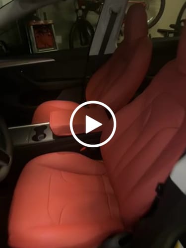 Customer video review of EVAAM® All-Inclusive Leather Full Seat Covers for Tesla 2015-2023 Model X 5 Seat